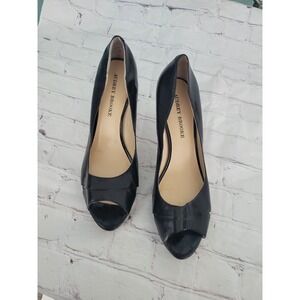 Heels, Peep toe  size (10M) color black by Audrey Brooke , vintage, Y2K, classy